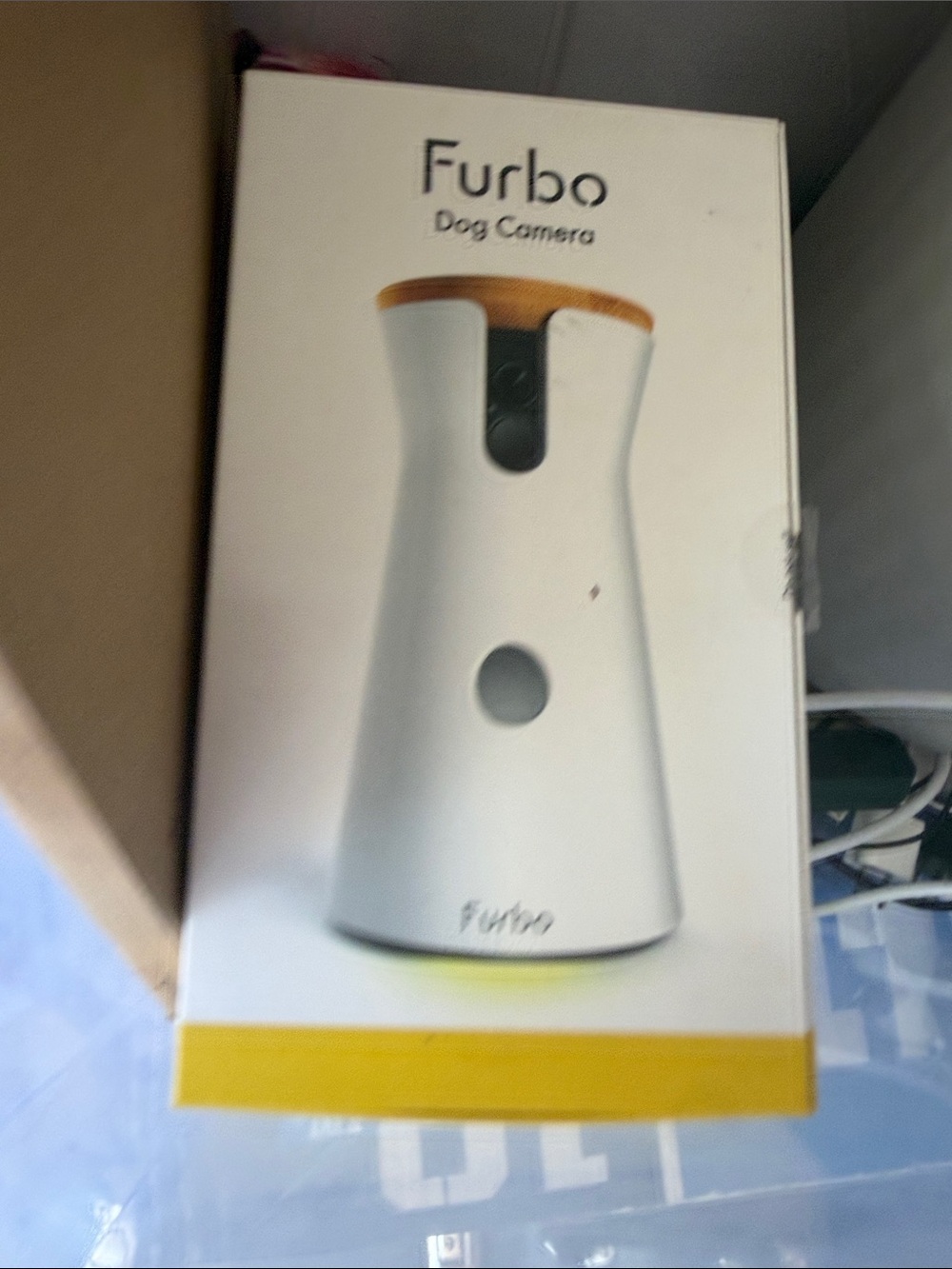 Furbo Dog Camera - White with Yellow Accent